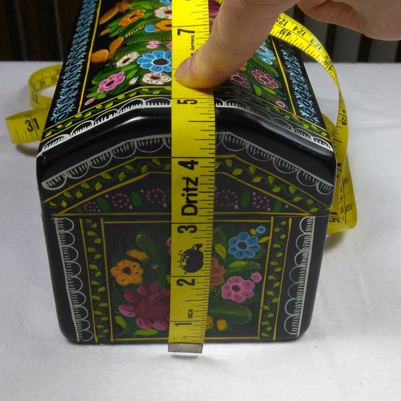 MEXICAN WOOD JEWELRY BOX  HANDPAINTED "NWOT" - Picture 13 of 15